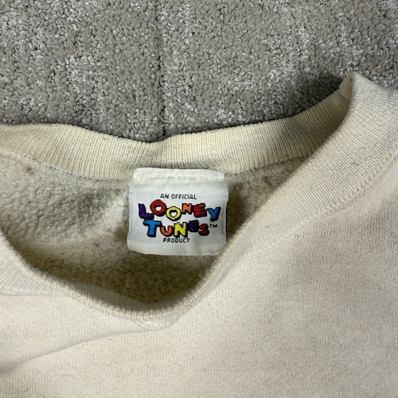 Vintage 1990s Looney Tunes University Bugs Bunnt Crew Neck Sweatshirt READ - Picture 3 of 11